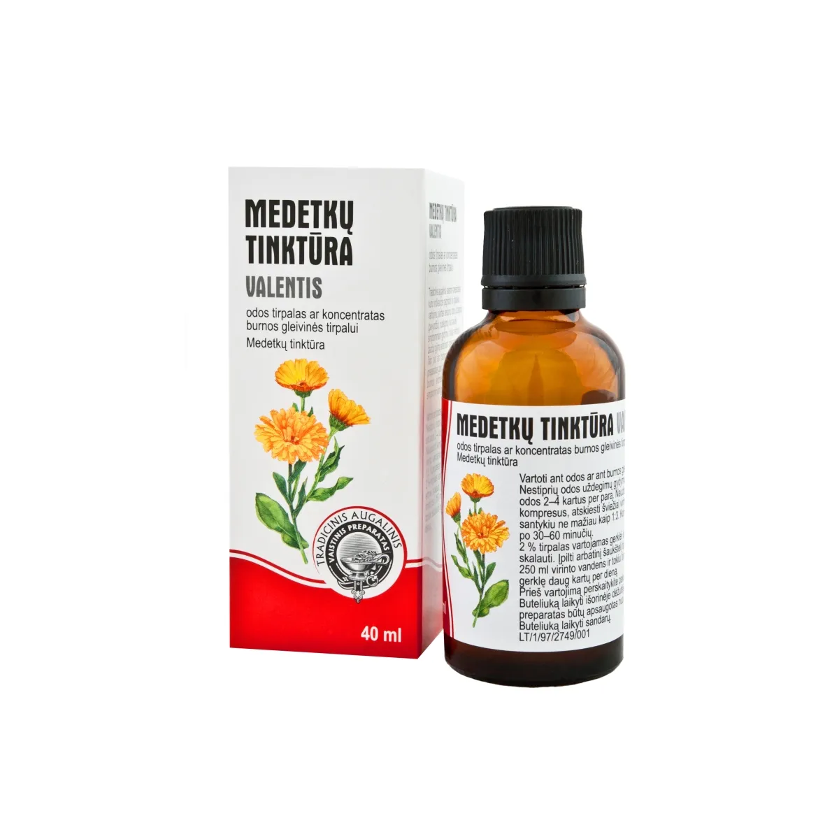 Medetkų tinktūra Valentis 1ml/ml 40ml N1 - 