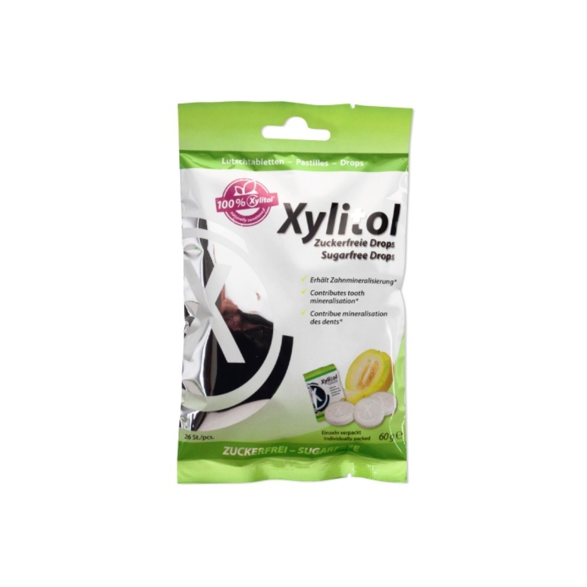 XYLITOL pastilės su ksilitoliu, melionų skonio, N26 - 