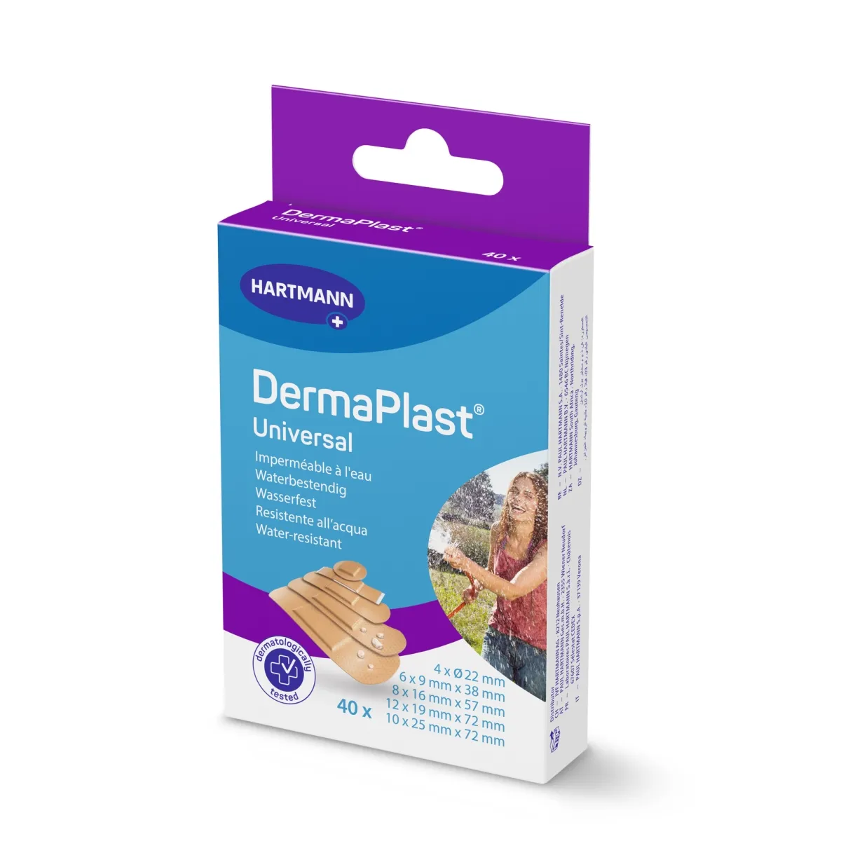 HARTMANN pleistrų rinkinys DERMAPLAST WATER-RESISTANT, 5 dydžiai, N40 - 