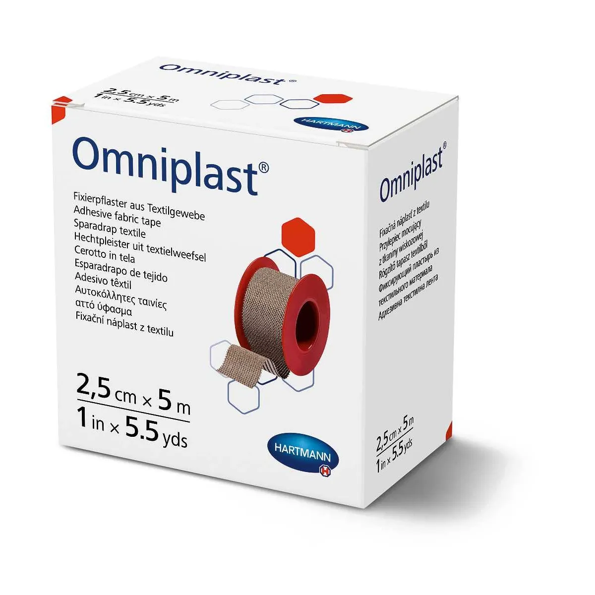 HARTMANN pleistras OMNIPLAST, 2.5cm x 5m, N1 - 