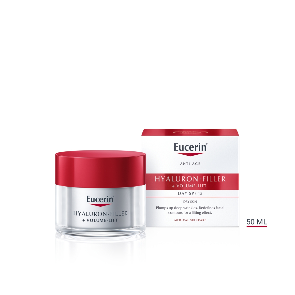 EUCERIN dieninis kremas HYALURON-FILLER + VOLUME-LIFT SPF 15, 50ml - 