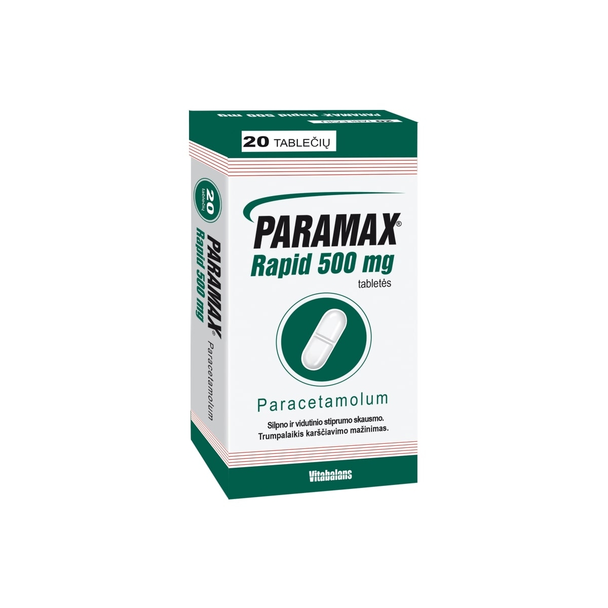PARAMAX Rapid 500mg tabletės N20 - 