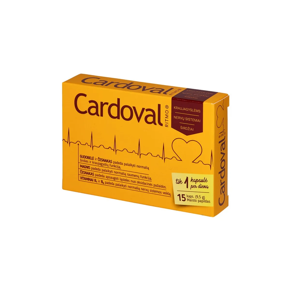 CARDOVAL RITMO, 15 kapsulių - 