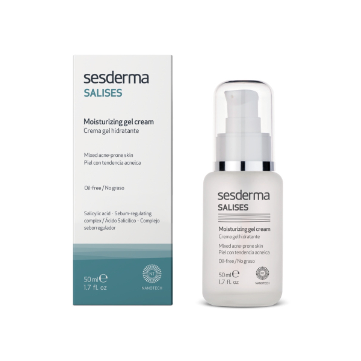 SESDERMA drėkinamasis gelinis kremas SALISES, 50ml - 