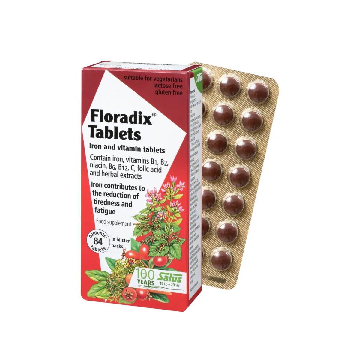 FLORADIX geležies tabletės TABLETS, N84 - 