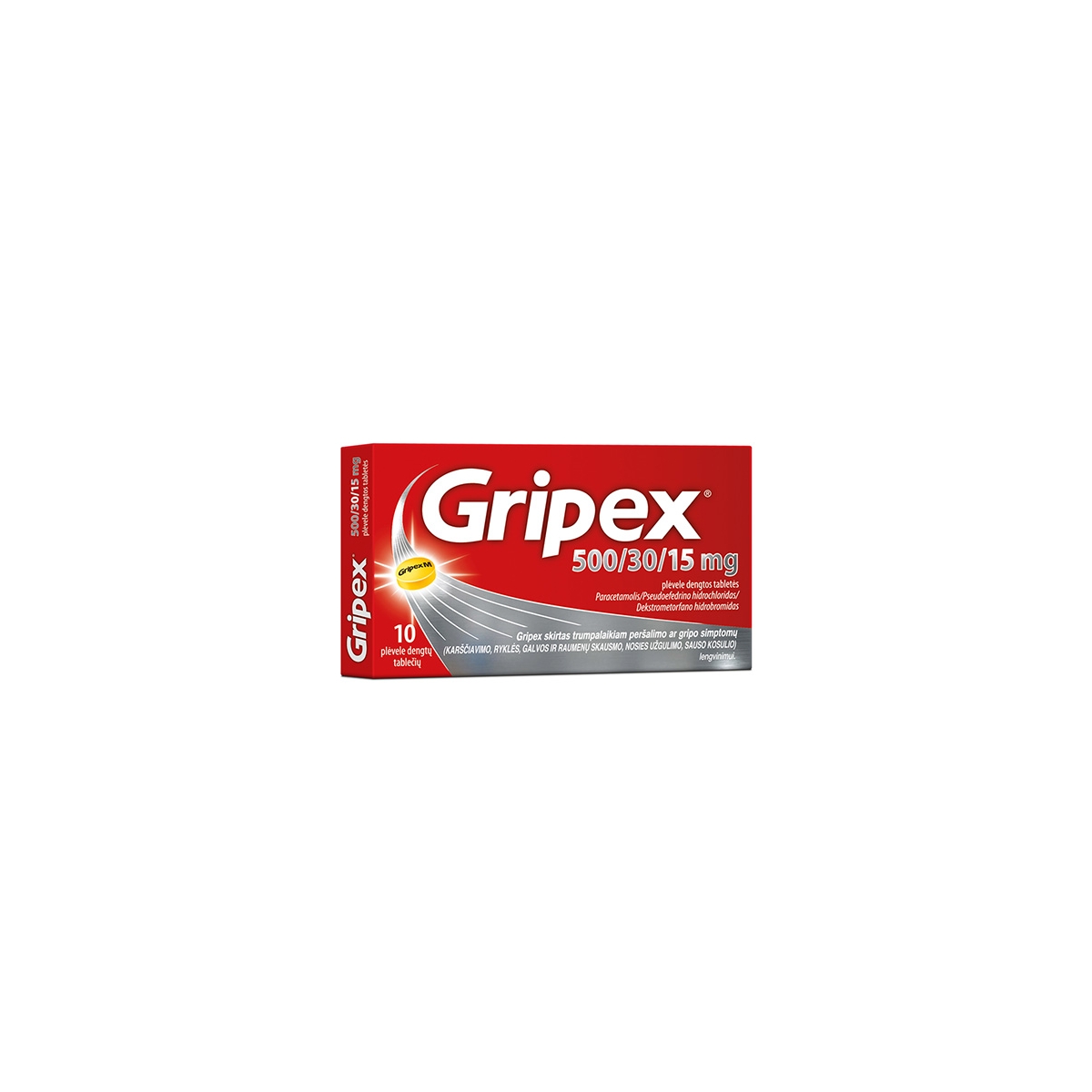 Gripex 500mg/30mg/15mg tab. N10 - 
