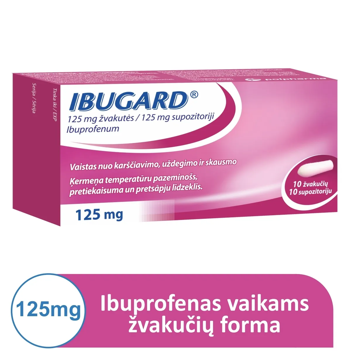 Ibugard 125mg supp. N10 -  1