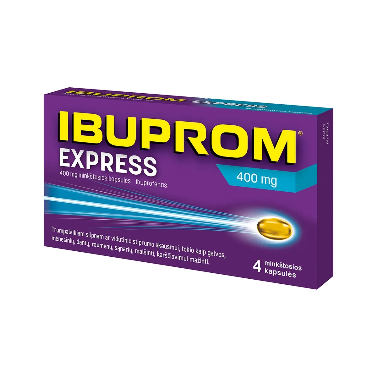 Ibuprom Express 400mg minkštosios kapsulės N4 - 