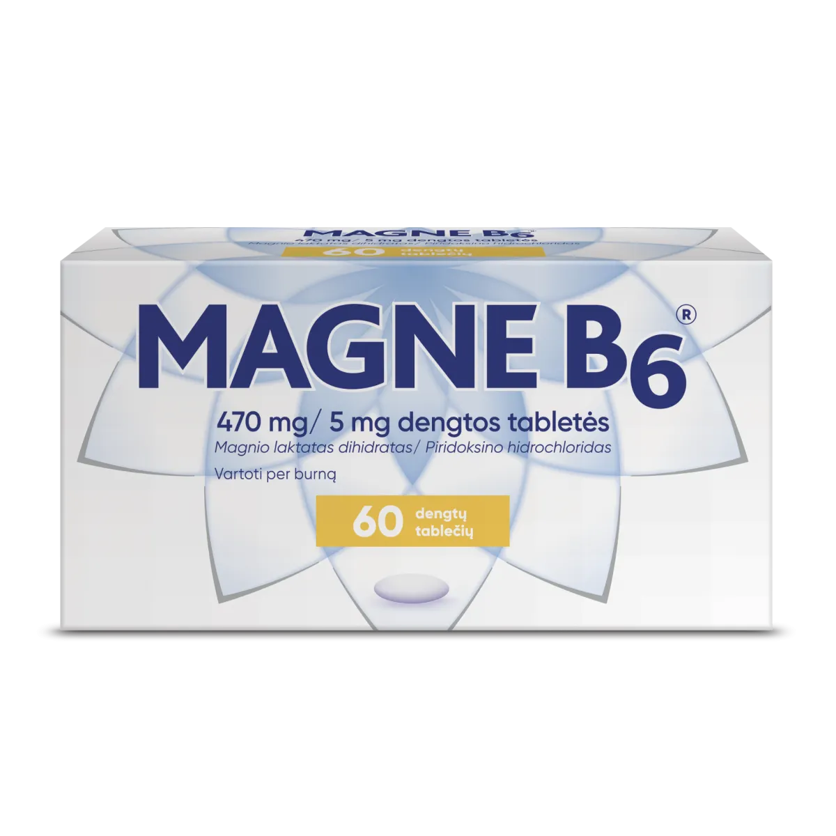 Magne B6 tab.470mg+5mg dengt. tabletės N60 -  1