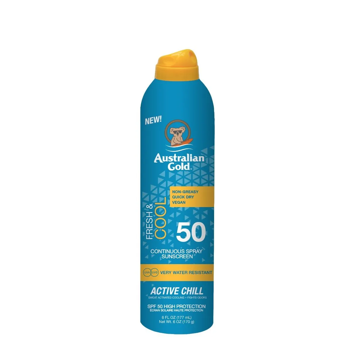 AUSTRALIAN GOLD purškiama apsaugos nuo saulės priemonė ACTIVE SPF50 -  1