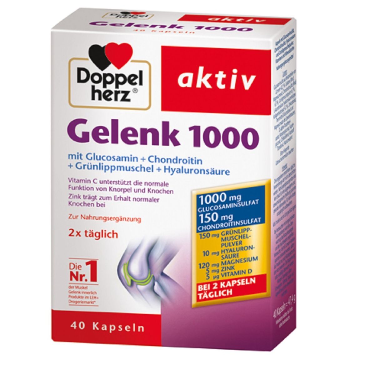 DOPPELHERZ AKTIV GELENK 1000, 40 kapsulių - 