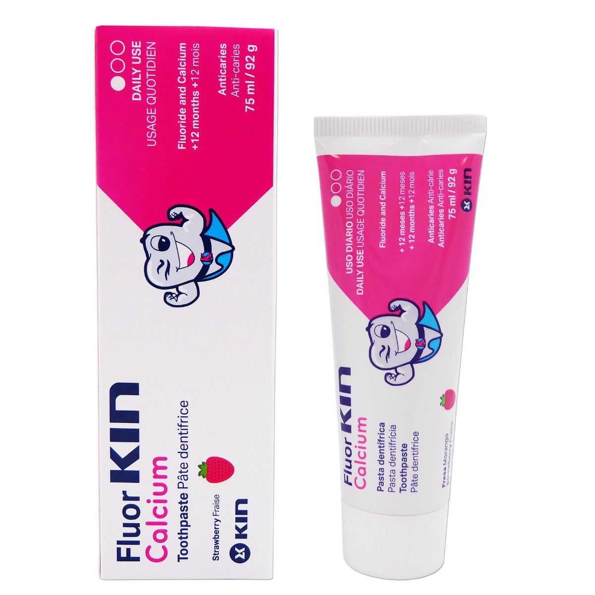 KIN Dantų pasta FLUOR CALCIUM, 75ml - 