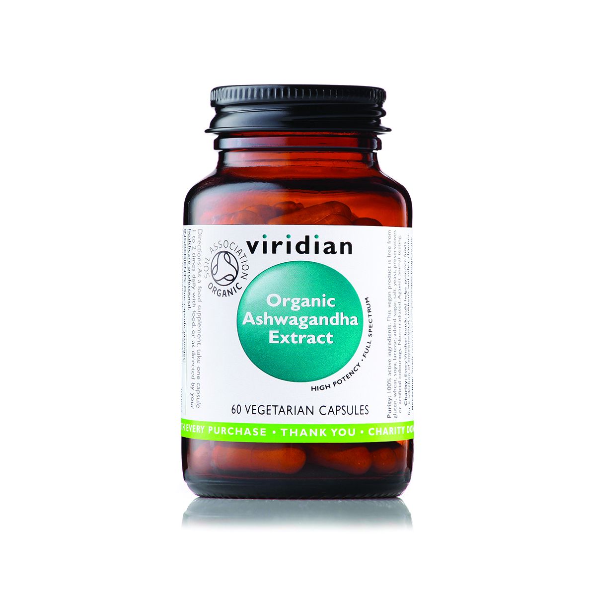 VIRIDIAN ORGANIC ASHWAGANDHA EXTRACT, N60 - 