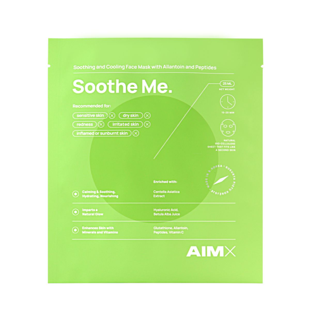 AIMX raminanti veido kaukė su peptidais SOOTHE ME, N1 - 