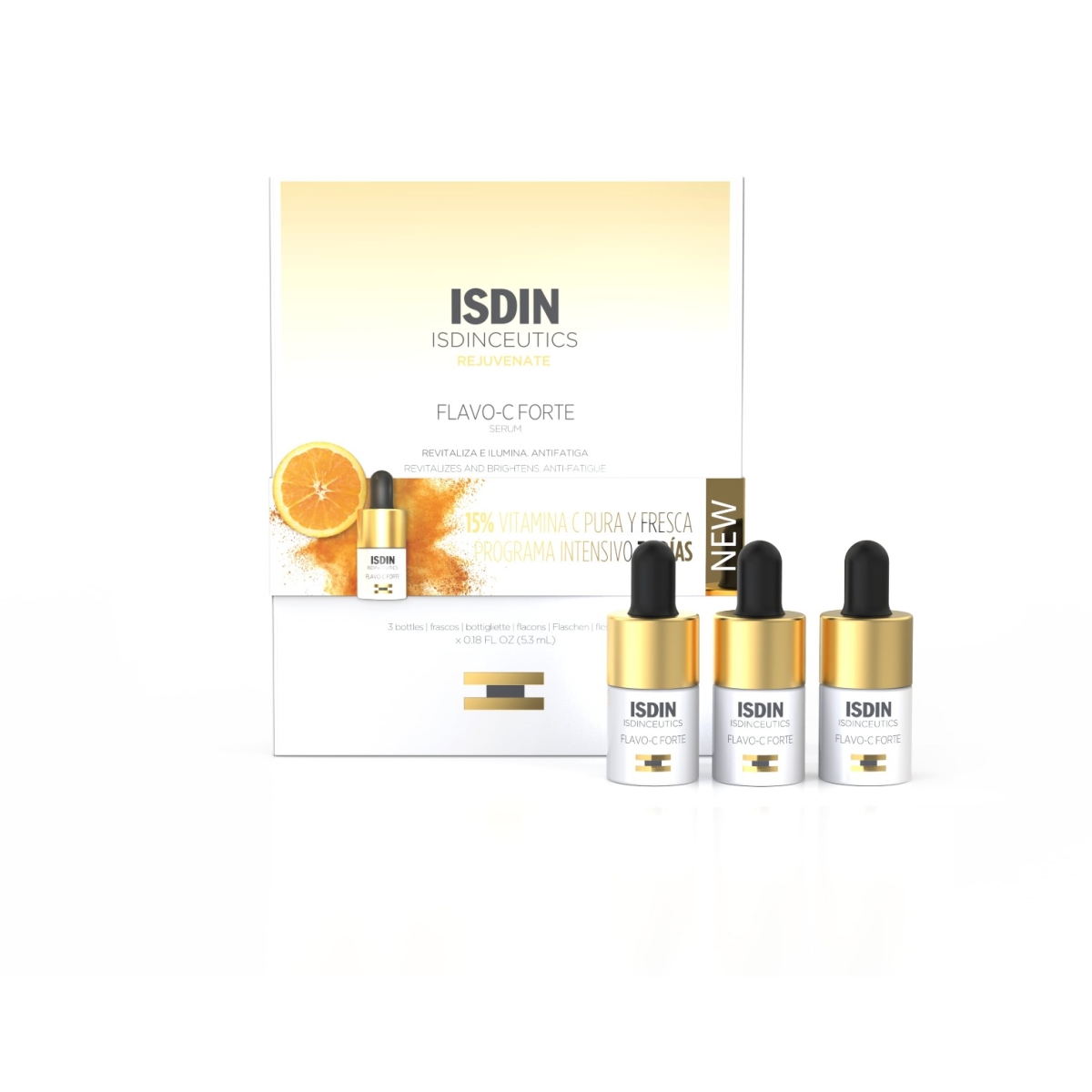 ISDINCEUTICS 15% vitamino C serumas FLAVO-C FORTE, N3 x 5.3ml -  1