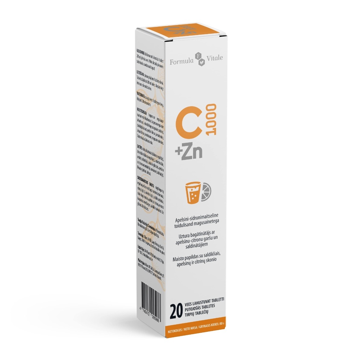 FORMULA VITALE Vitaminas C 1000 mg + Cinkas 25 mg, N20 -  1