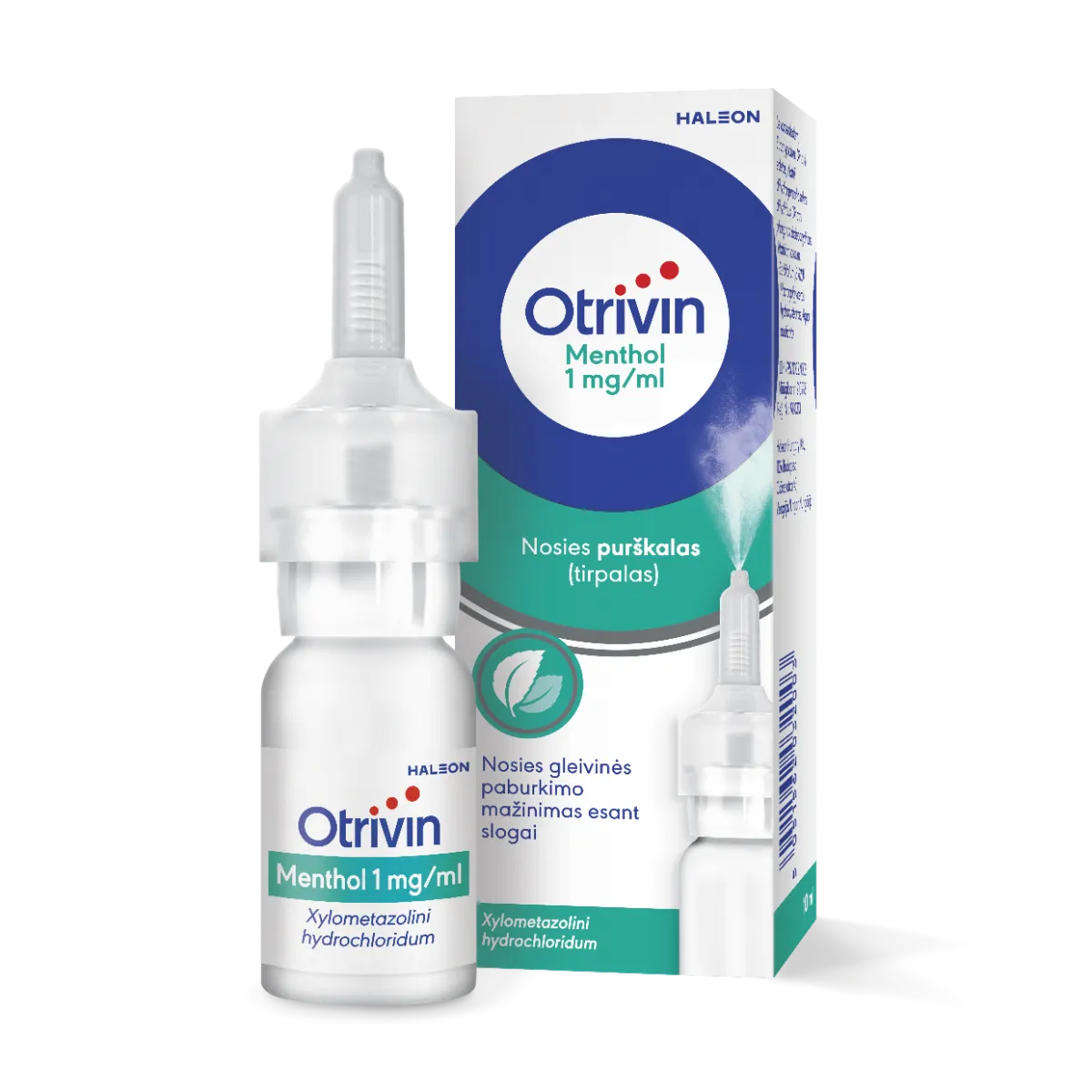Otrivin Menthol  1mg/ml nosies purškalas 10ml -  1