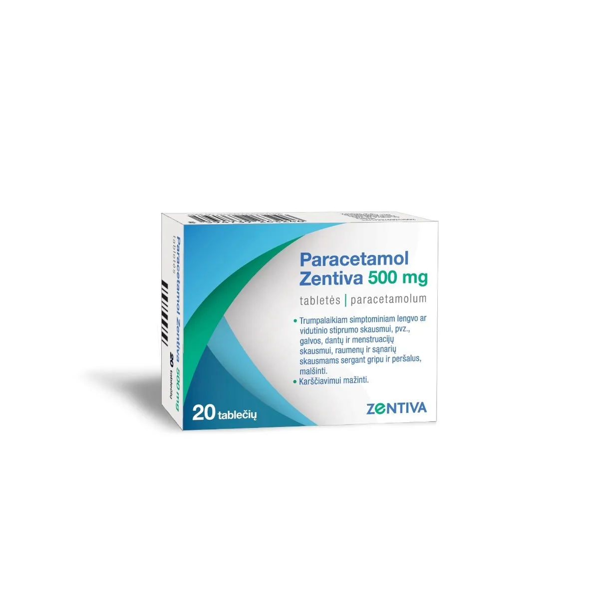 Paracetamol Zentiva 500mg tab. N20 - 