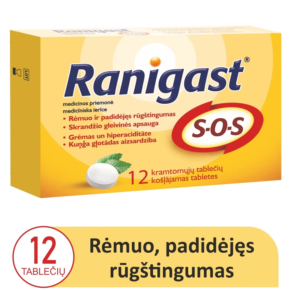 RANIGAST nuo rėmens ir skrandžio skausmo S-O-S, N12 -  1