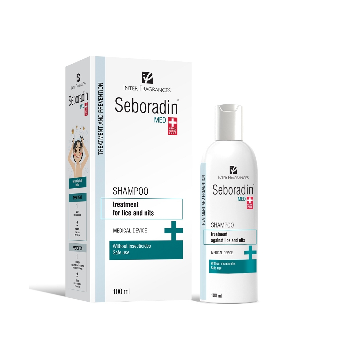 SEBORADIN MED šampūnas nuo utėlių ir glindų, 100ml - 