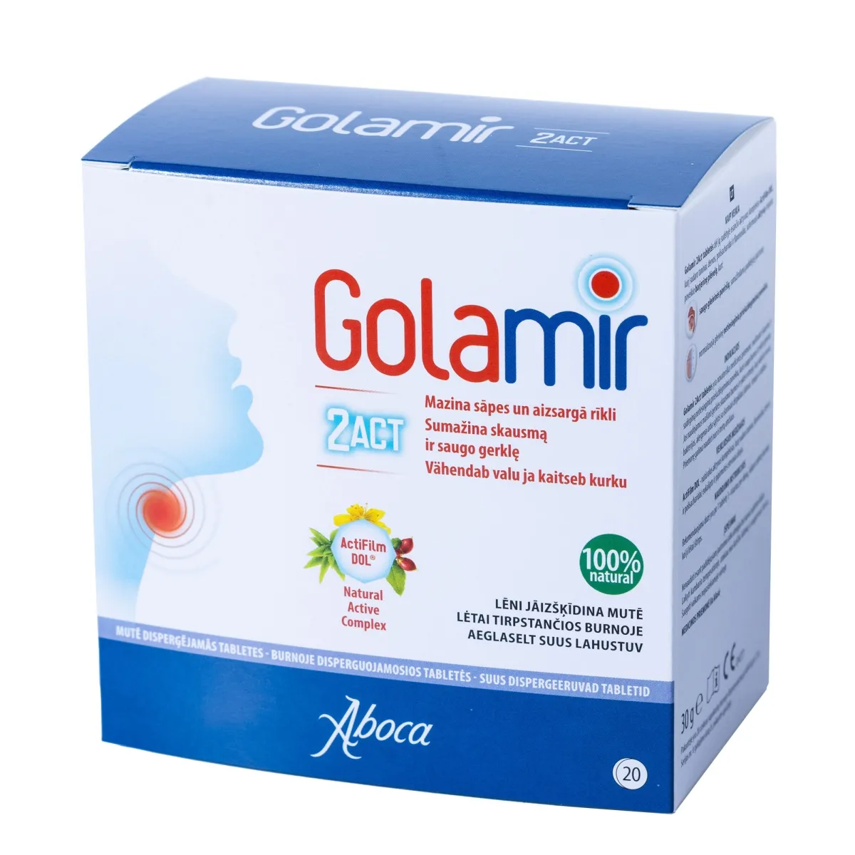 Golamir 2Act burnoje disperguojamosios tabletės - 