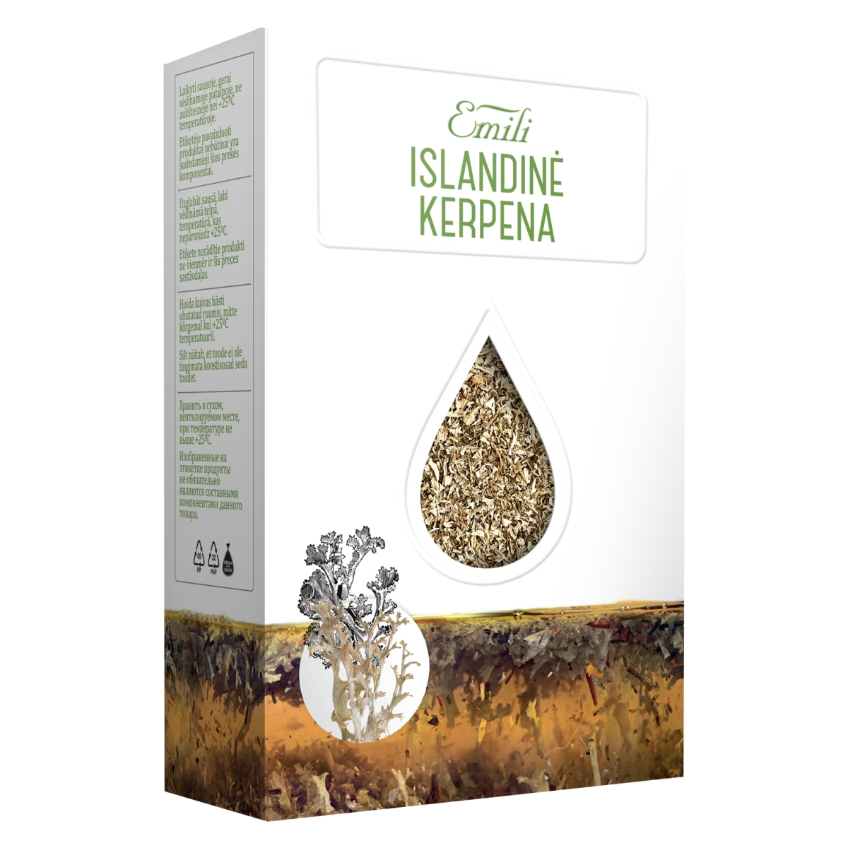 EMILI islandinės kerpenos, 1,5g x N20 - 