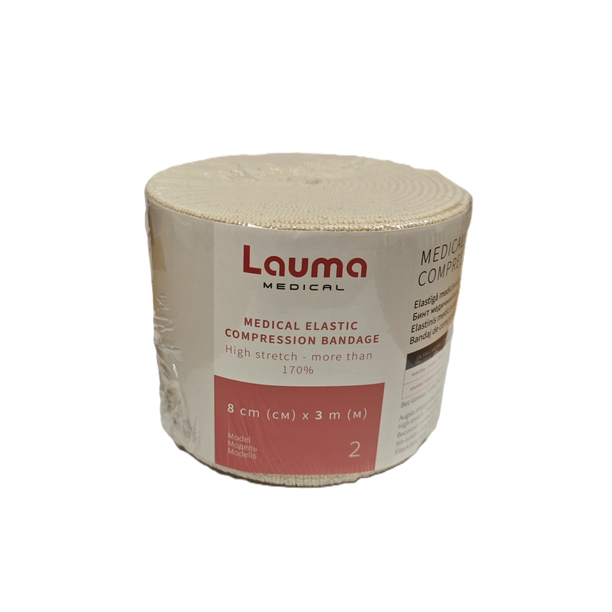 Lauma Medical elastinis tvarstis, 8 cm x 3,0 m - 
