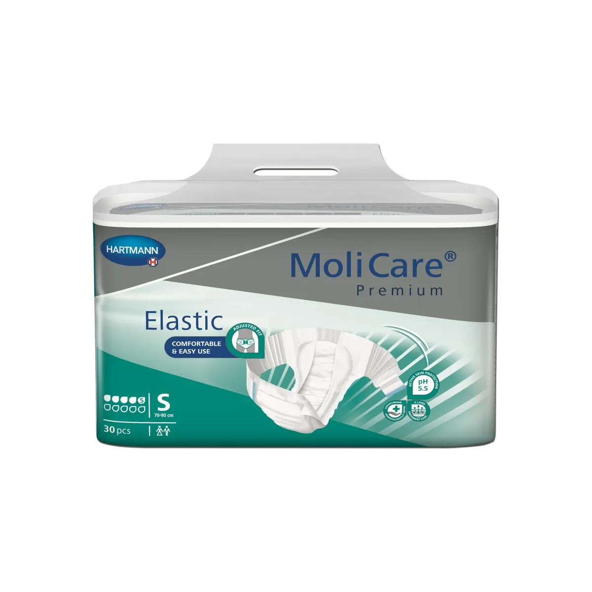 HARTMANN anatominės sauskelnės MOLICARE ELASTIC, 5 lašai, S, N30 - 