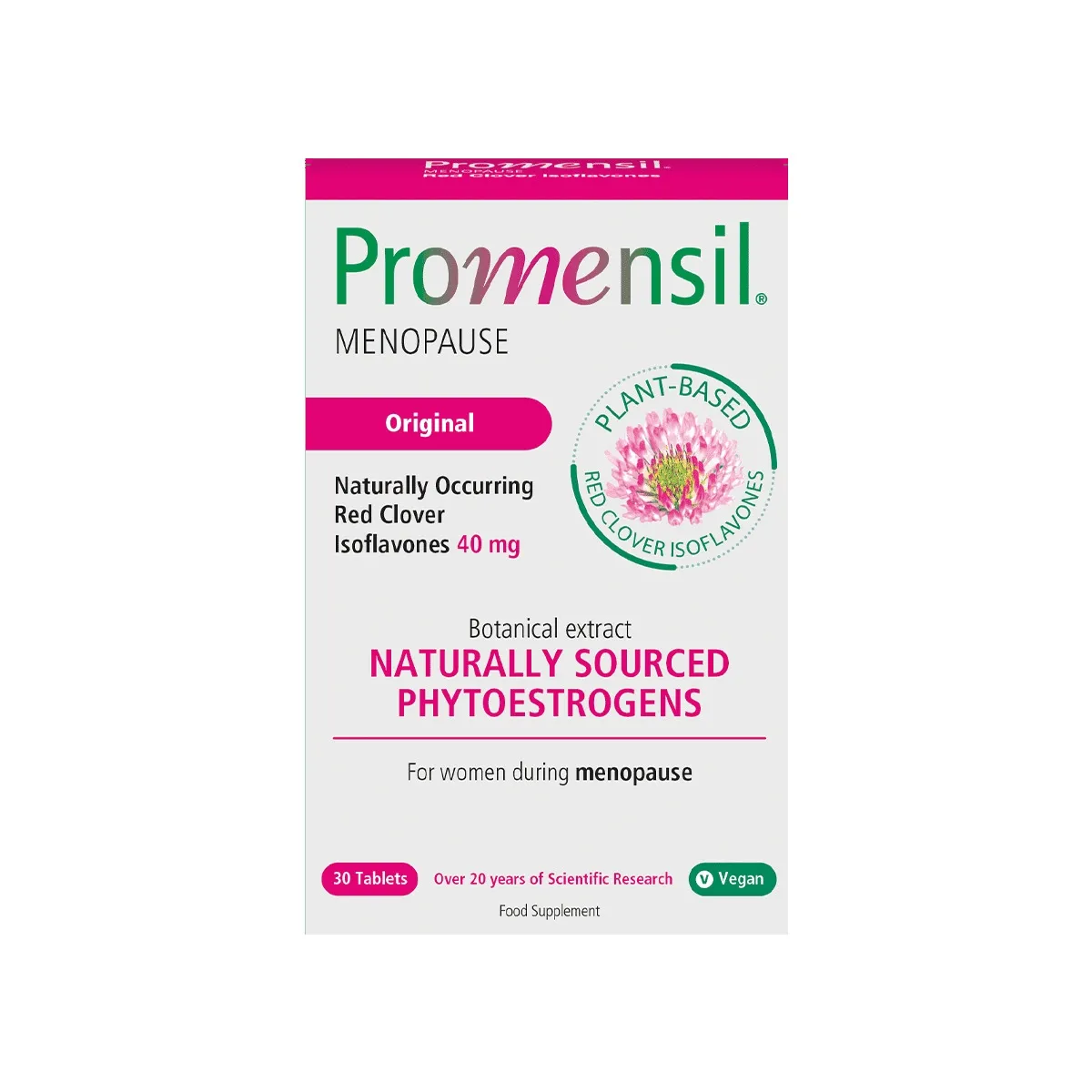 Promensil Menopause tabletės, 40 mg. Maisto papildas. 30 tablečių. - 