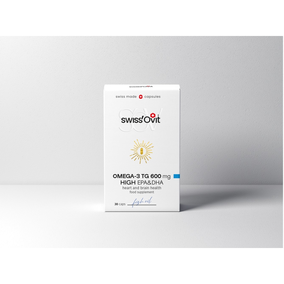 SwissOvit OMEGA-3 TG 600mg žuvų taukai kaps.N30 - 
