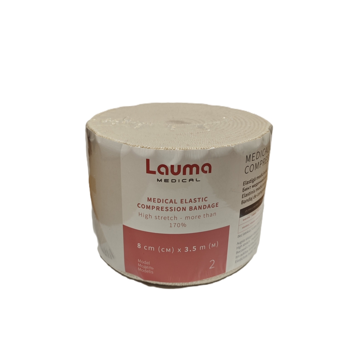 Lauma Medical elastinis tvarstis, 8 cm x 3,5 m - 