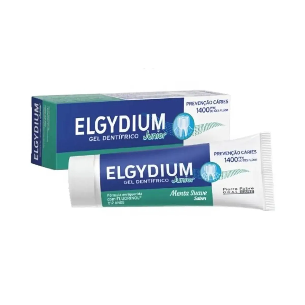 ELGYDIUM Mint dantų pasta-gelis vaikams, švelnaus mėtų skonio, 7-12 m - 
