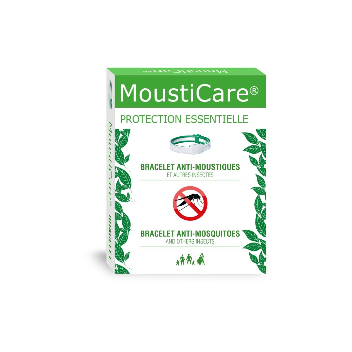 MOUSTICARE, balta apyrankė nuo uodų, erkių, N1 - 