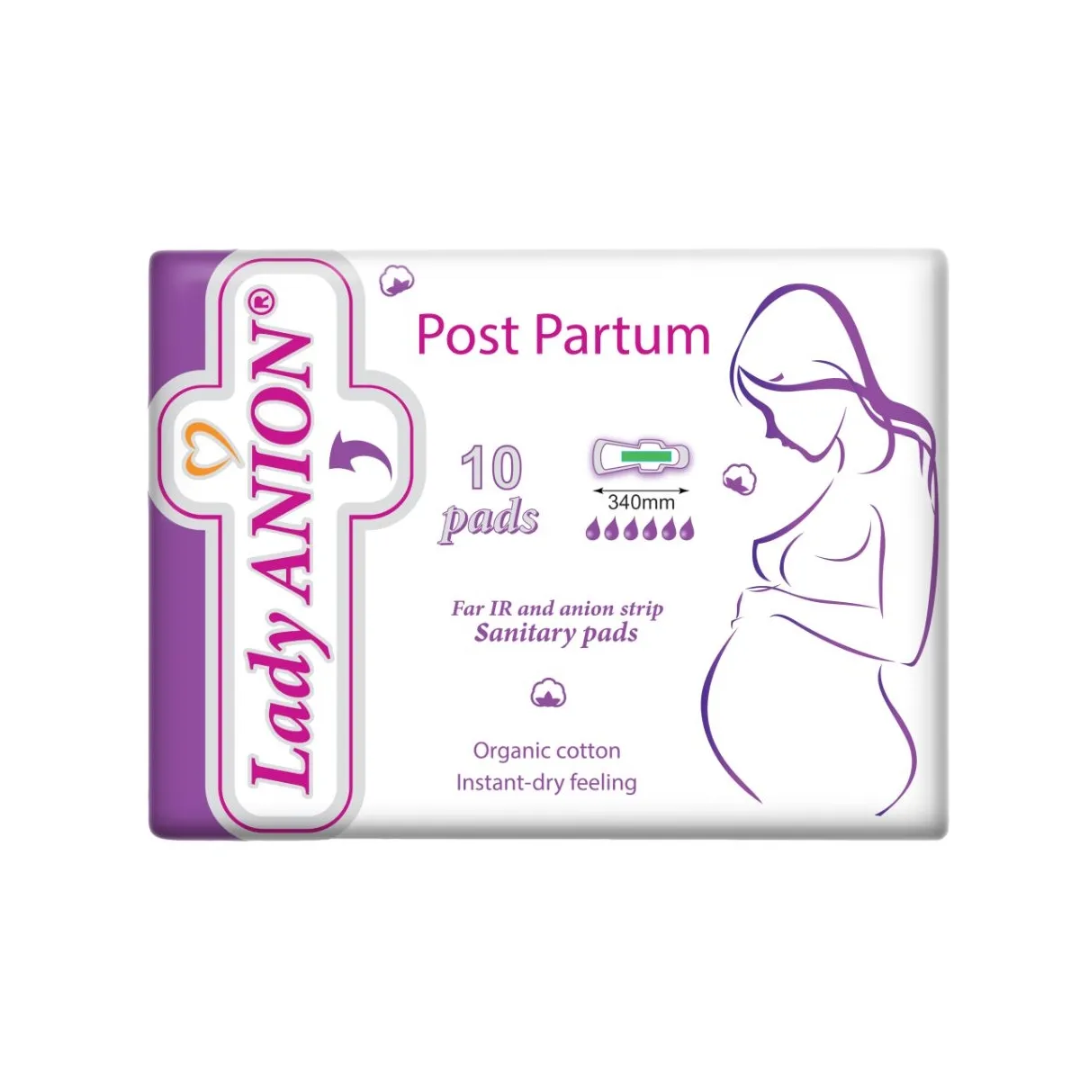 Lady ANION Post Partum paketai po gimdymo, N10 - 