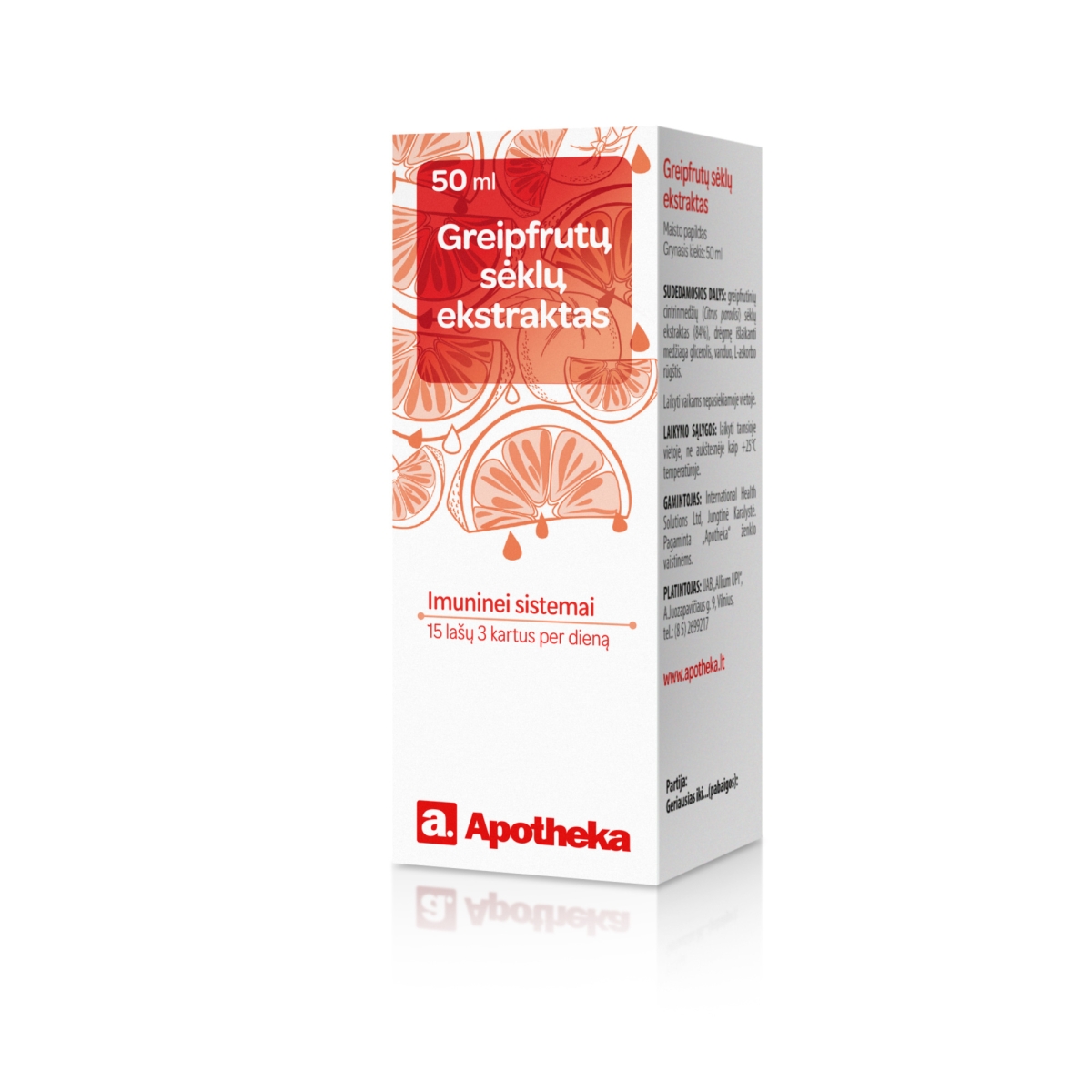 APOTHEKA Greipfrutų sėklų ekstraktas, 50ml - 