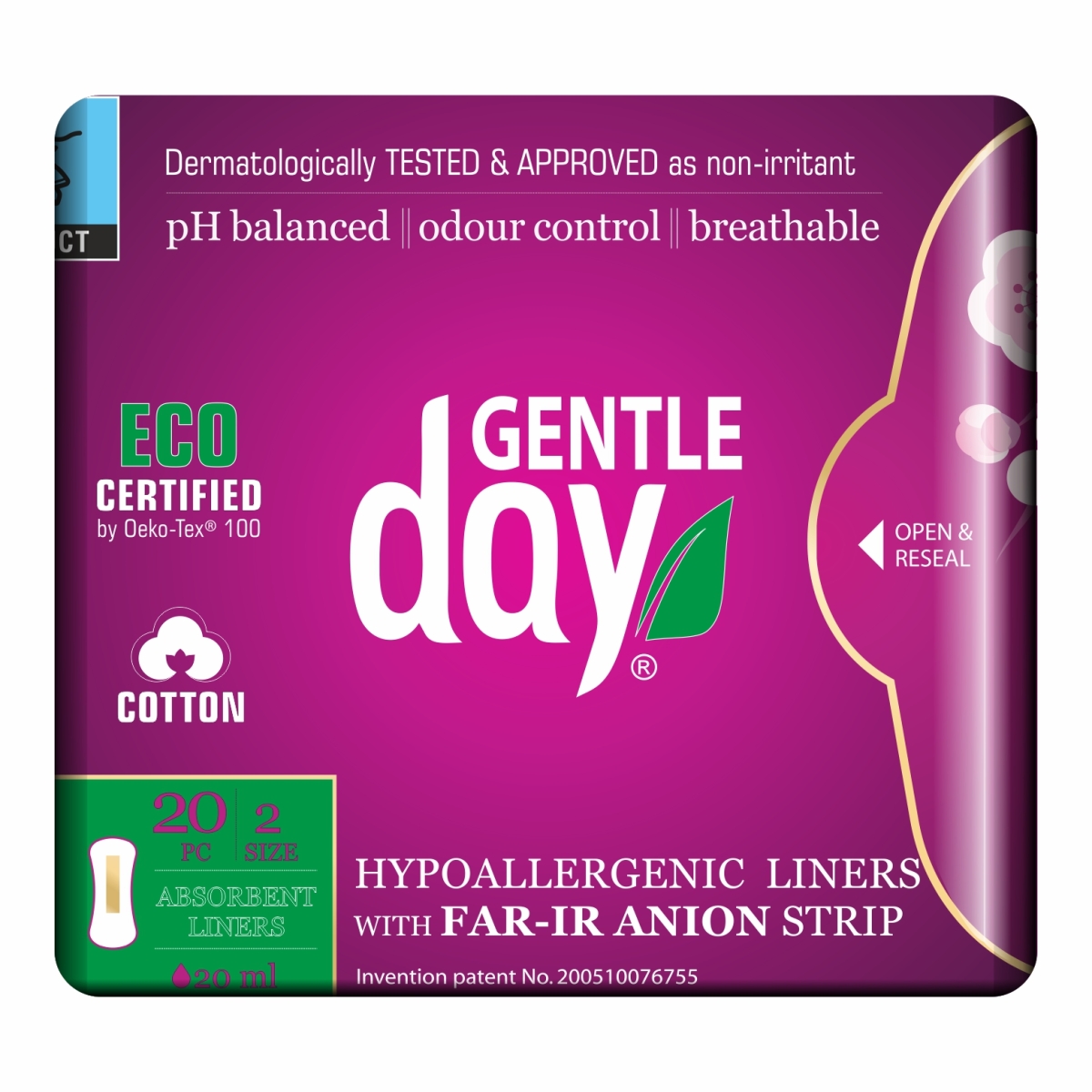 Gentle Day Far-IR Anion ekologiški sugeriantys iklotai N20 - 