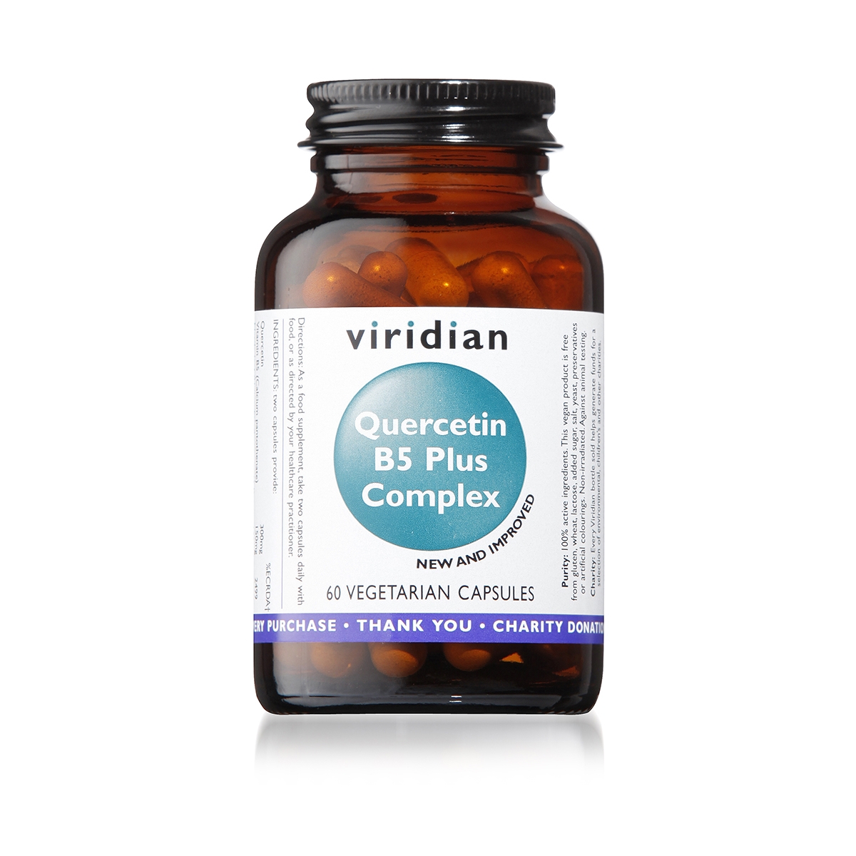 VIRIDIAN QUERCETIN B5 PLUS COMPLEX, N60 - 