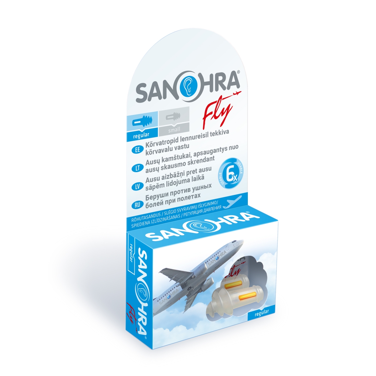 SANOHRA ausų kištukai skrydžiams FLY ADULT, N2 - 
