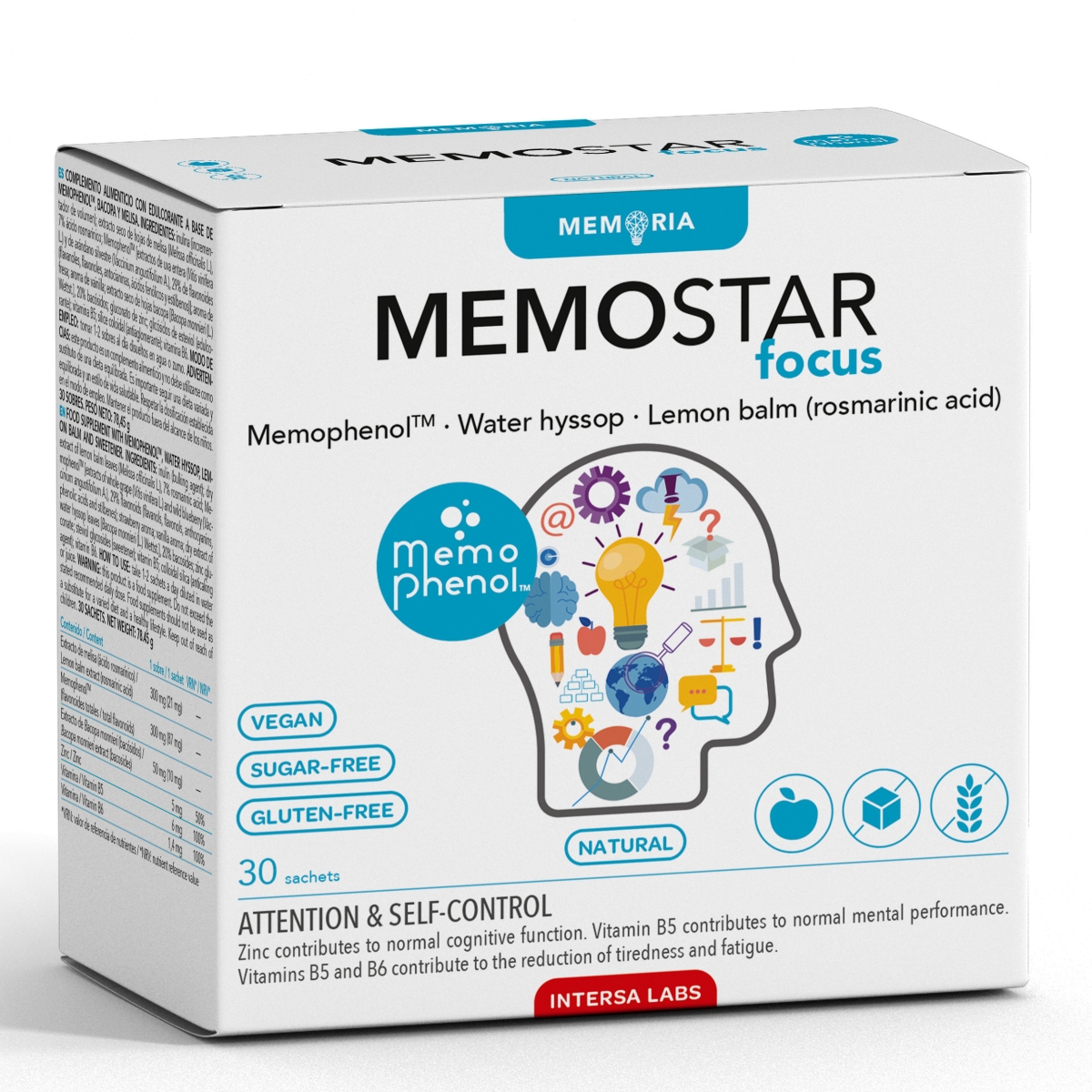 MEMOSTAR FOCUS paketėliai N30 - 