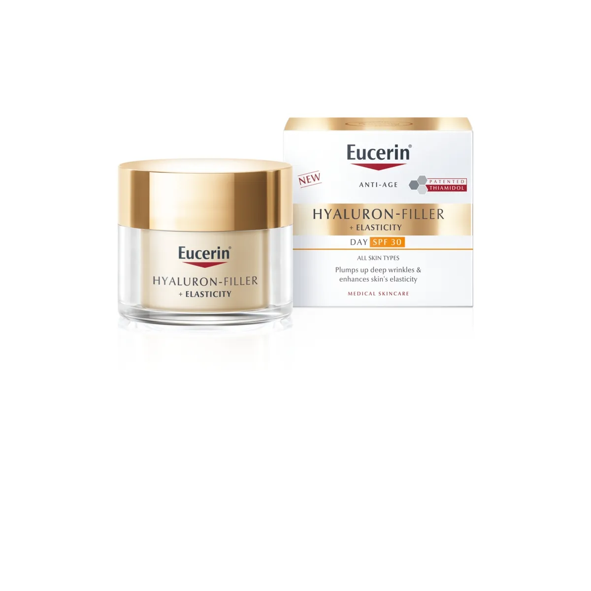 EUCERIN dieninis kremas HYALURON-FILLER + ELASTICITY SPF30, 50 ml - 