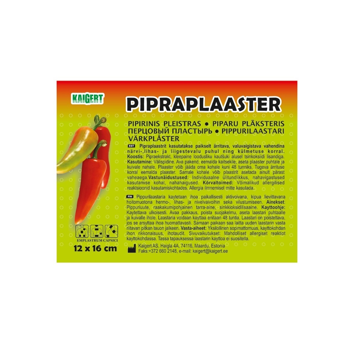 Pleistras, pipirinis 12 x 16 cm - 