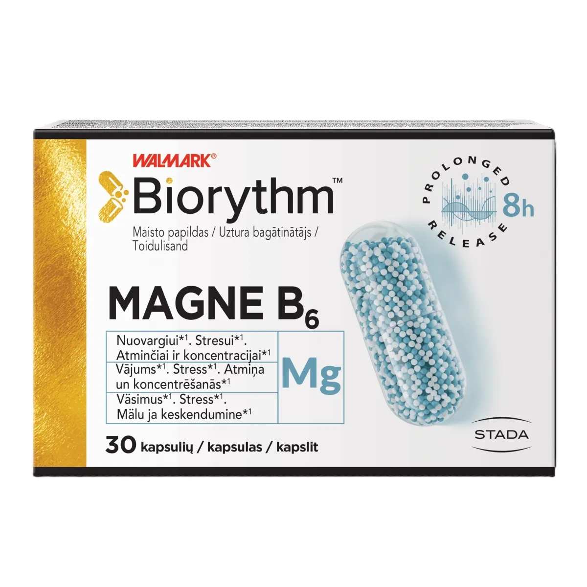 BIORYTHM MAGNE B6 (prailginto veikimo Magnis su B6), 30 kapsulių -  1