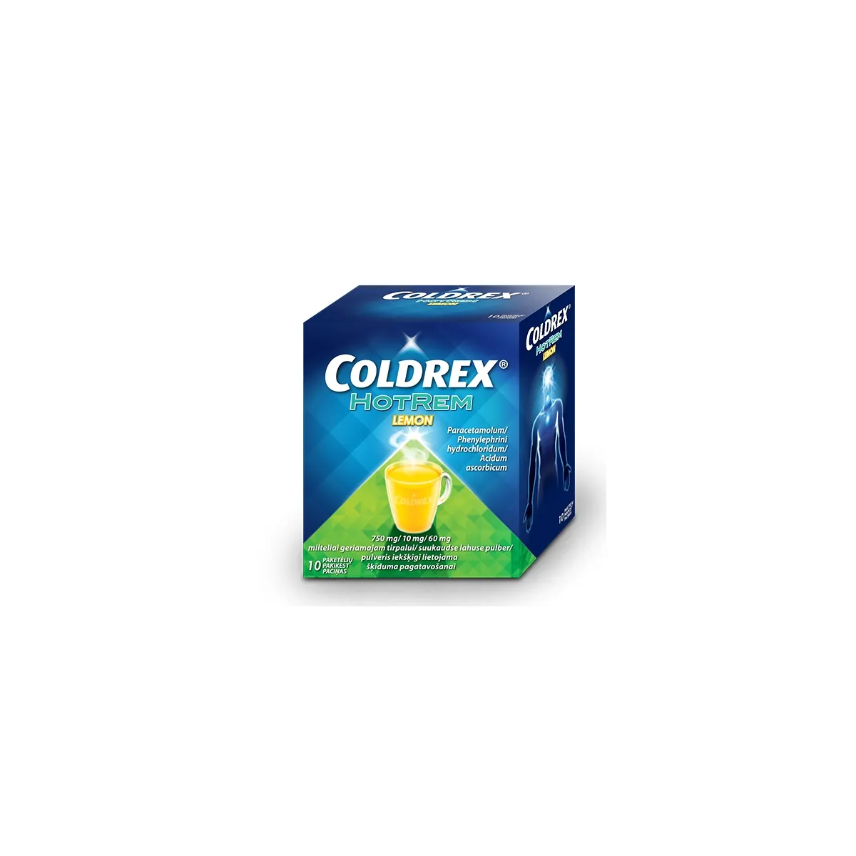 Coldrex HotRem Lemon milteliai geriamam tirpalui N10 - 