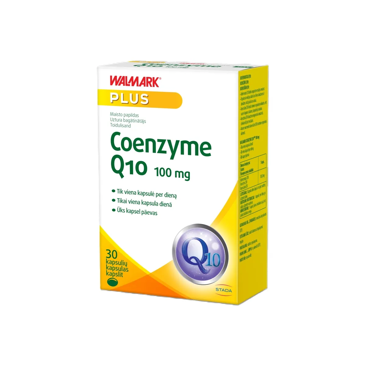 WALMARK COENZYME Q10 MAX (kofermentas) 100 mg, 30 kapsulių - 