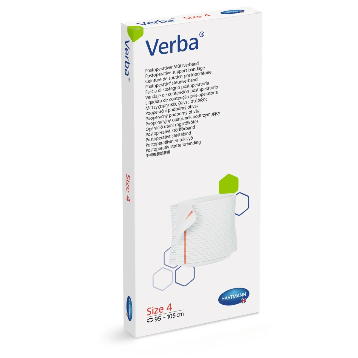 VERBA  pooperacinis palaikomasis diržas, 4 dydis, 5-105cm, 1 vnt. - 