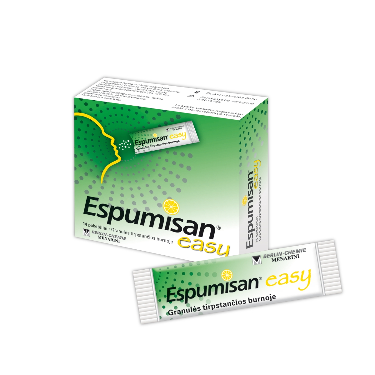 ESPUMISAN® granulės tirpstančios burnoje EASY 125mg, N14 - 
