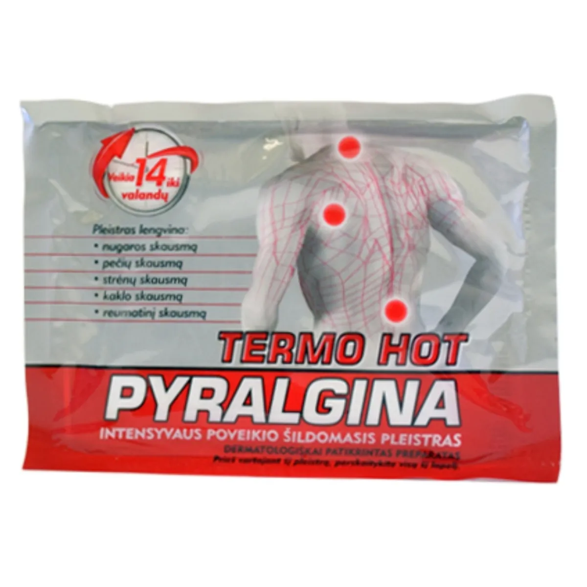 PYRALGINA intensyvaus poveikio šildomasis pleistras TERMO HOT, N1 - 