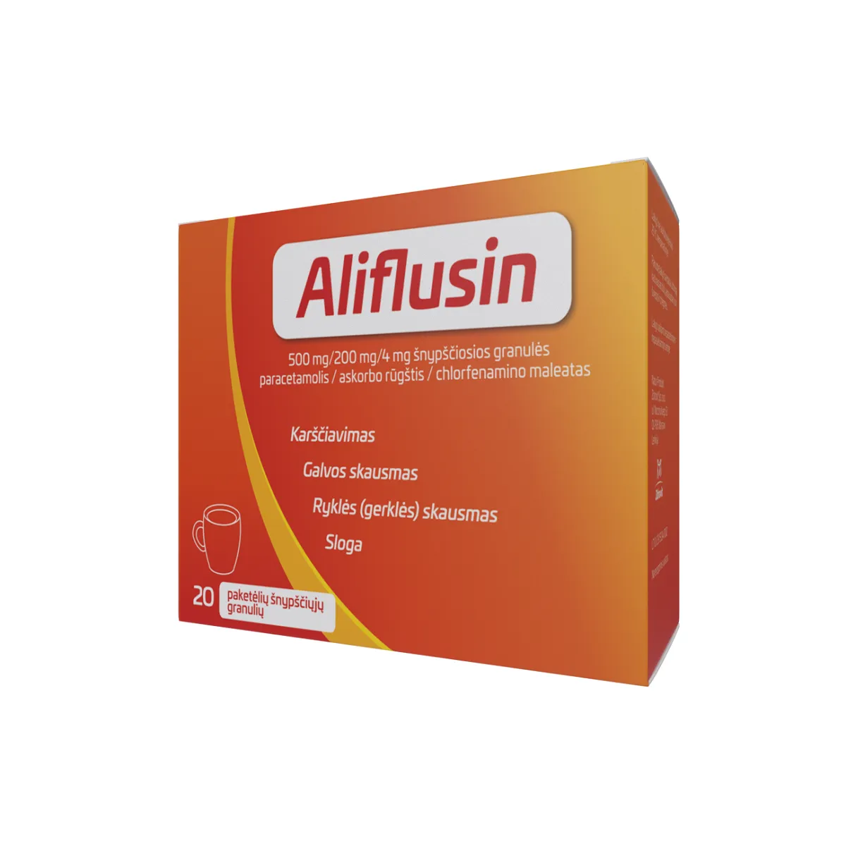 Aliflusin 500mg/200mg/4mg šnypšč.tabletės N20 - 