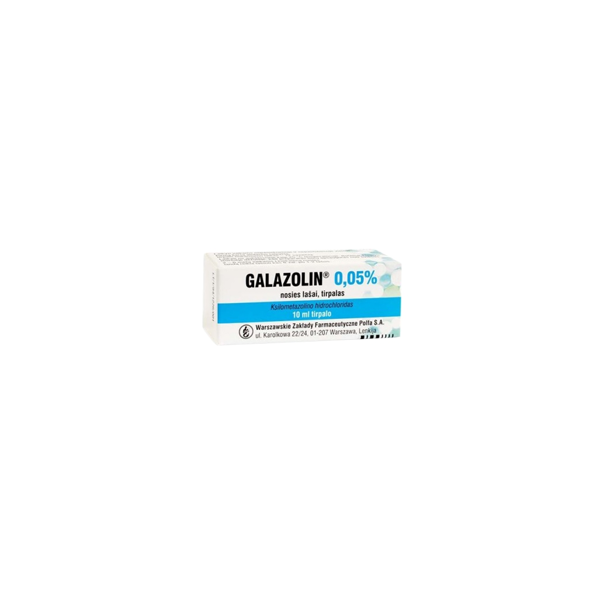 Galazolin 0.5mg/ml nosies lašai, tirpalas 10ml - 