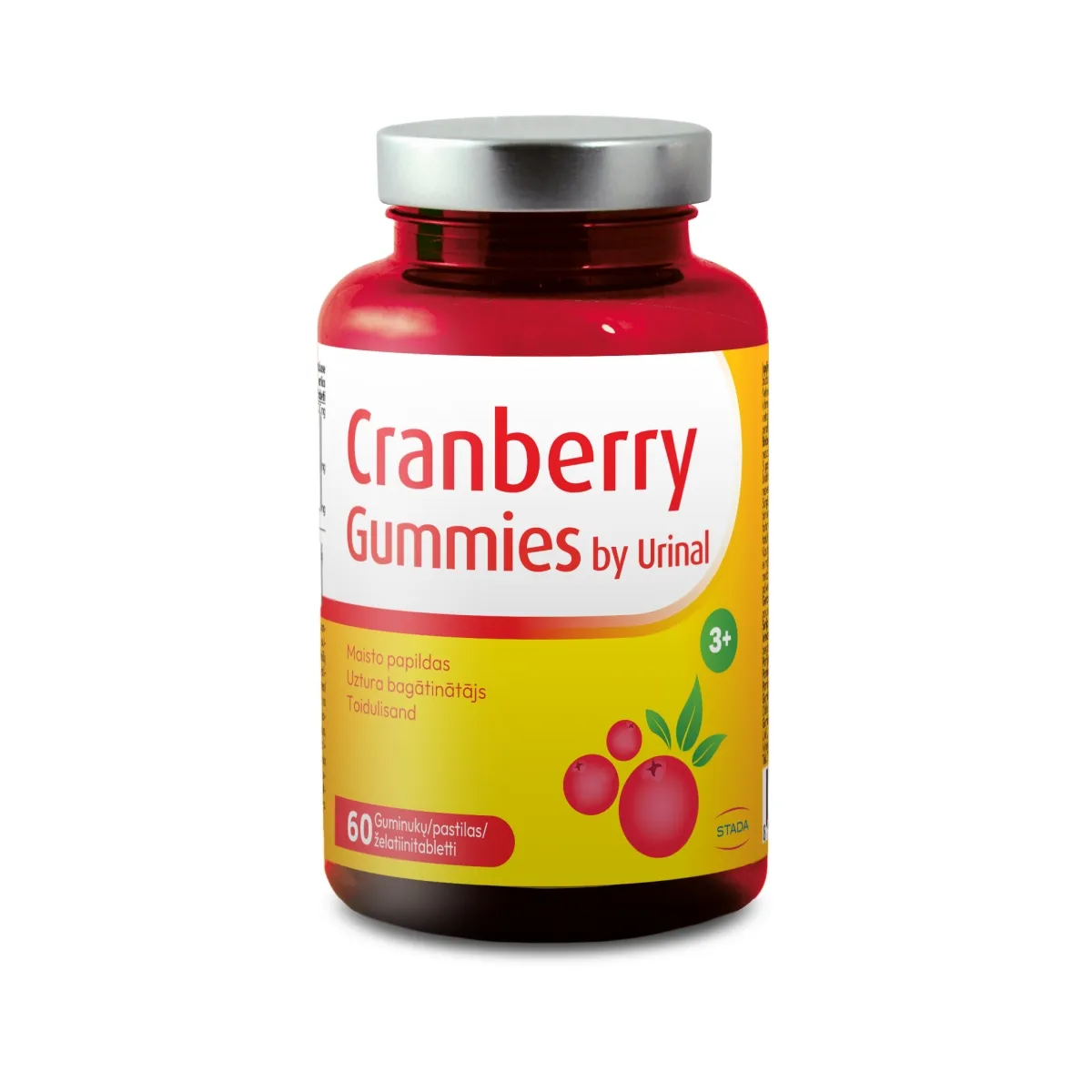 Urinal Cranberry (spanguolės), 60 guminukų - 